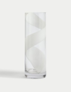 Swirl Glass Cylinder Vase