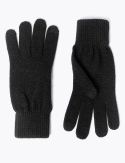 Knitted Gloves with...
