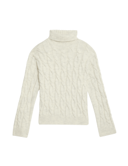 Cable Knit Roll Neck Jumper