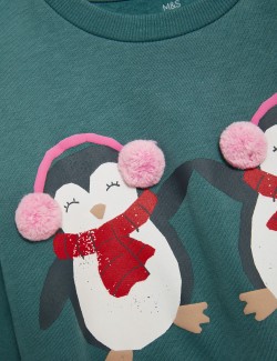 2pc Cotton Rich Penguin Outfit (0-3 Yrs)