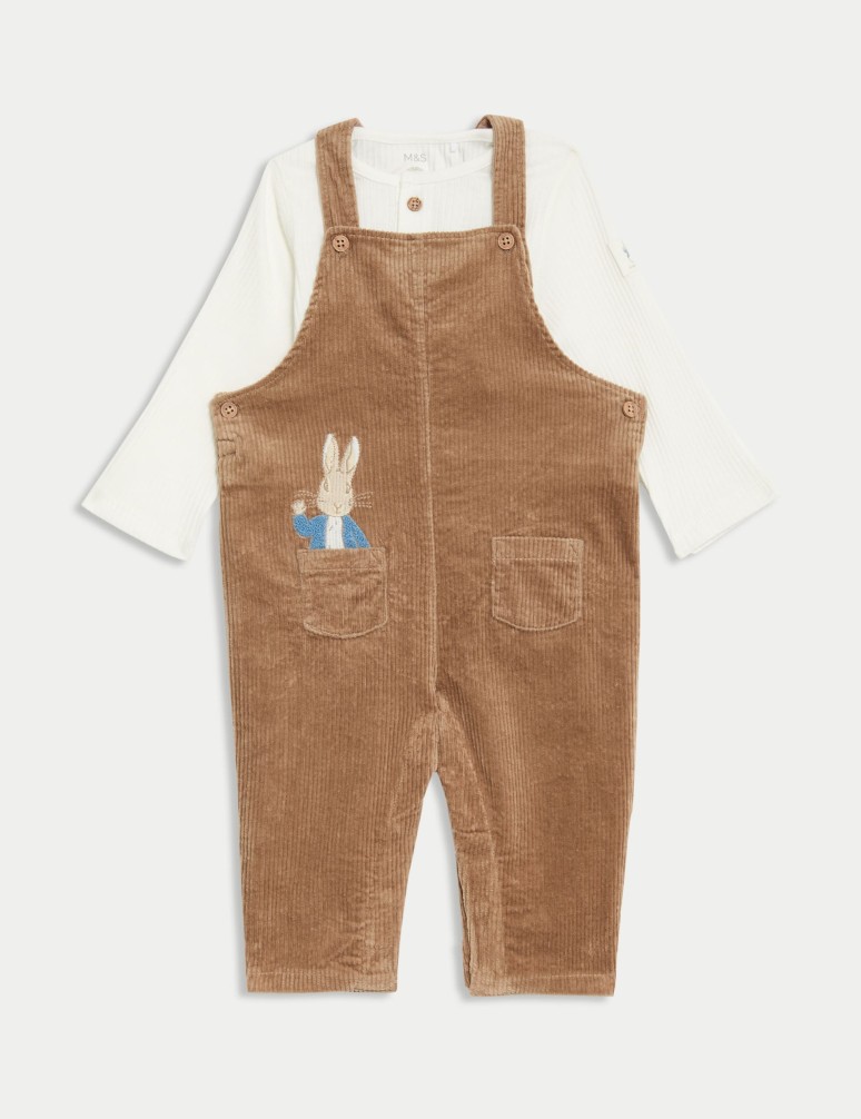 Dvoudílný outfit s motivem Peter Rabbit™ a vysokým podílem bavlny (0–3 roky)