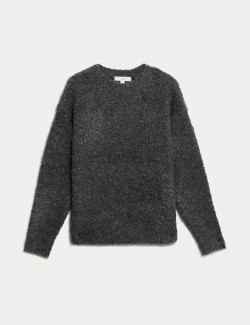 Textured Crew Neck Relaxed Jumper