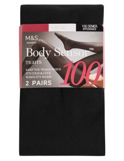 2pk 100 Denier Body Sensor™ Opaque Tights