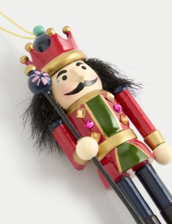 Wood Hanging Nutcracker Decoration