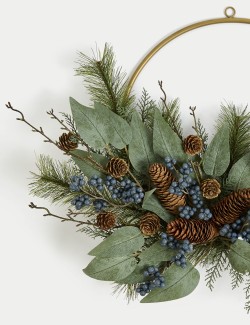 Pine Cone Half Ring Wreath