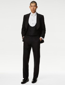 Regular Fit British Pure Wool Tuxedo Jacket