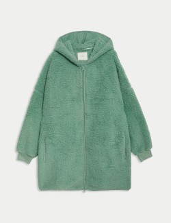 Teddy Fleece Hooded Lounge Cardigan