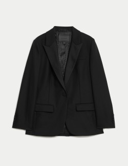 Single Breasted Blazer with Wool