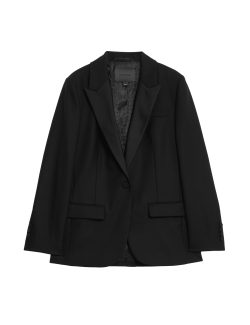 Single Breasted Blazer with Wool