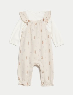 Cotton Rich Peter Rabbit™ Dungaree Outfit (0-3 Yrs)