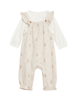 Cotton Rich Peter Rabbit™ Dungaree Outfit (0-3 Yrs)