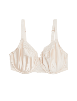 Silk & Lace Wired Balcony Bra (F-H)