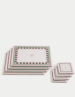 Set of 4 Festive Placemats & Coasters