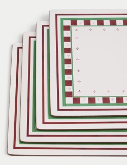 Set of 4 Festive Placemats & Coasters