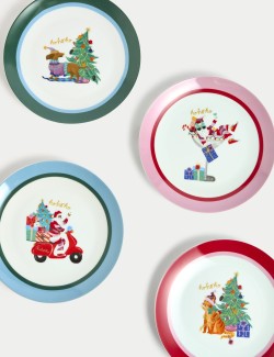 Set of 4 Christmas Side Plates