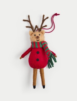 Felt Hanging Reindeer Tree Decoration