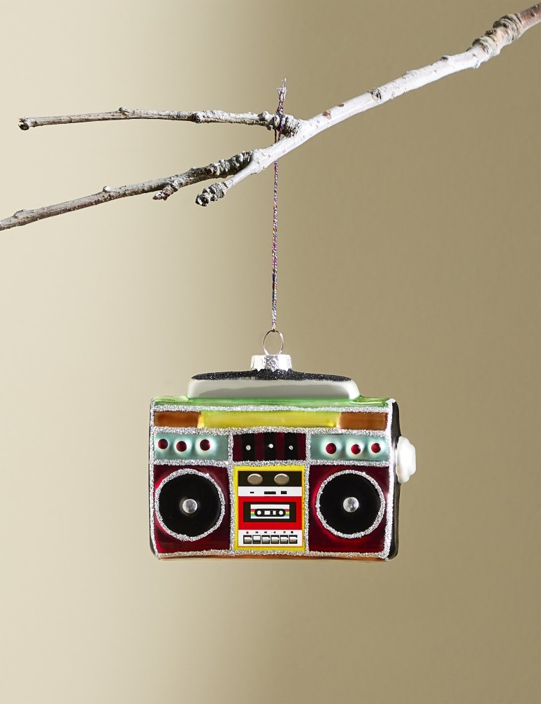 Glass Boom Box Hanging Decoration