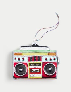 Glass Boom Box Hanging Decoration