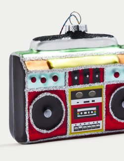 Glass Boom Box Hanging Decoration