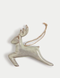 Ceramic Hanging Stag Tree Decoration