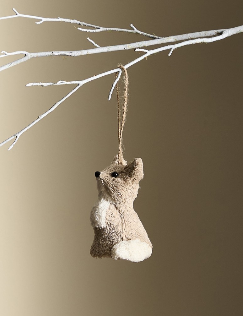 Bristle Hanging Fox Tree Decoration