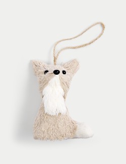 Bristle Hanging Fox Tree Decoration