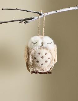 Fluffy Owl Hanging Decoration