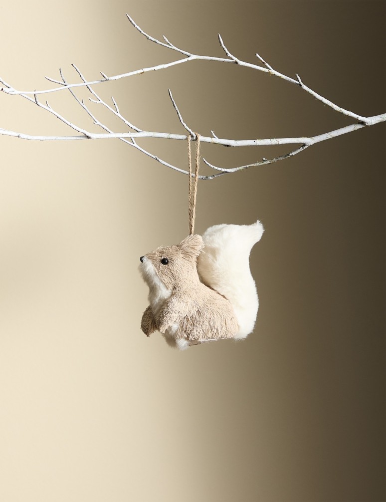 Bristle Hanging Squirrel Tree Decoration