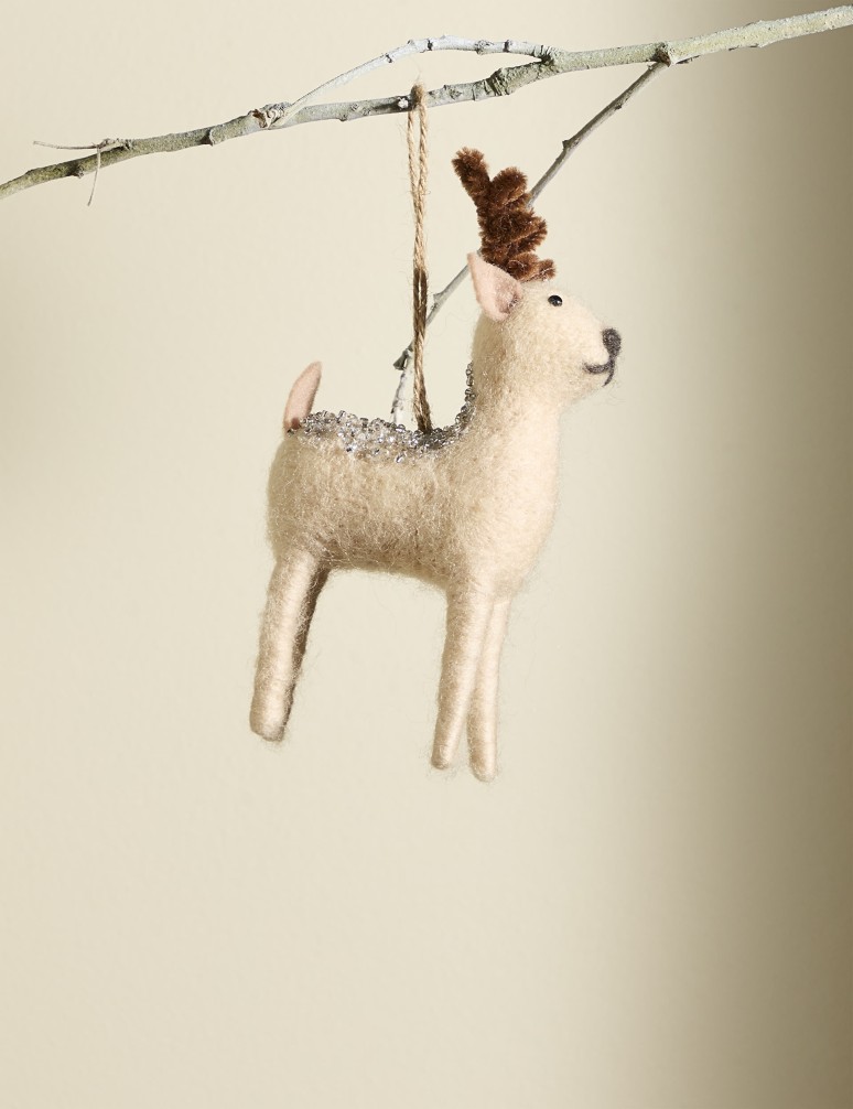 Felt Hanging Stag Decoration