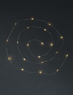 Warm White LED Gold Wire Battery Lights