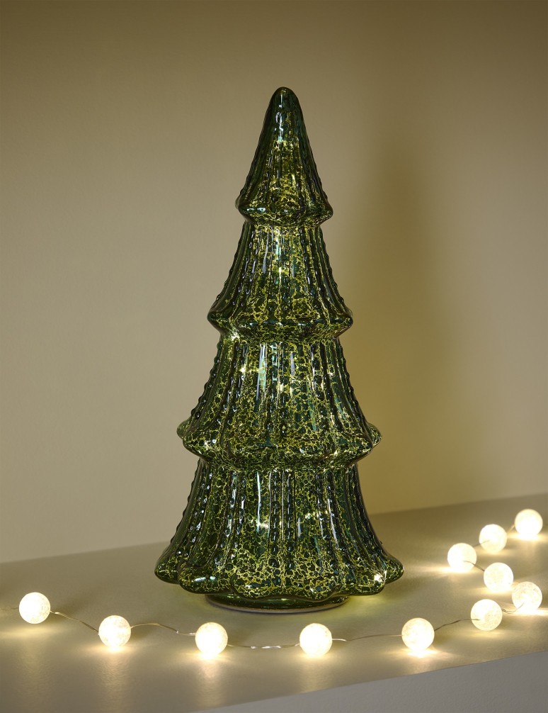 Large Glass Light Up Tree Room Decoration