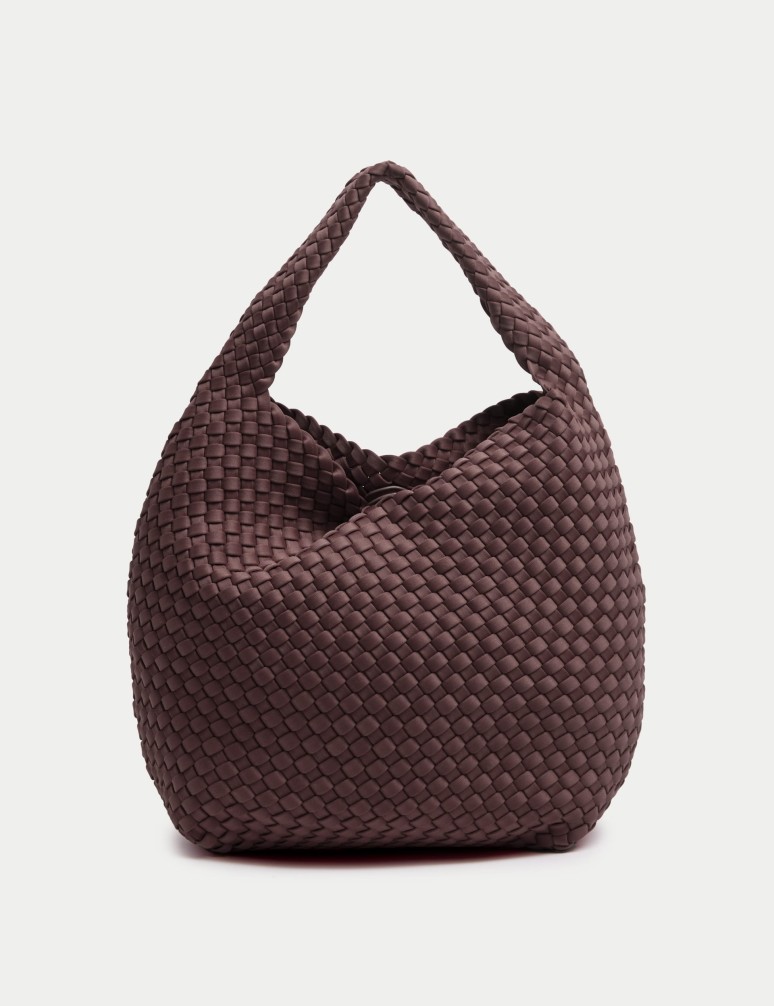 Braided Top Handle Shoulder Bag