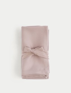 Set of 4 Pure Cotton Sateen Napkins