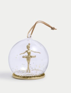 Gold Hanging Ballerina Cloche Decoration