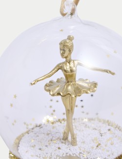 Gold Hanging Ballerina Cloche Decoration