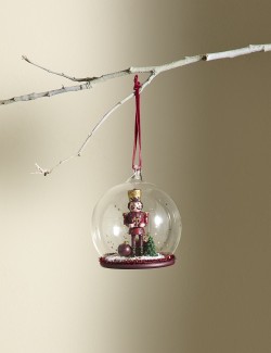 Hanging Nutcracker Cloche Decoration