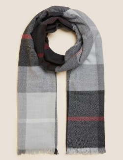 Checked Blanket Scarf