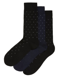 3pk Polka Dot Merino Wool Socks