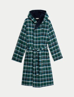 Fleece Checked Dressing Gown