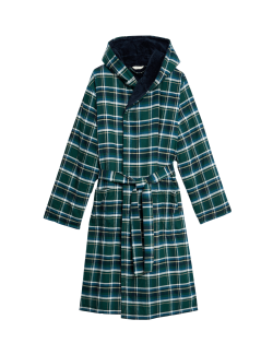 Fleece Checked Dressing Gown