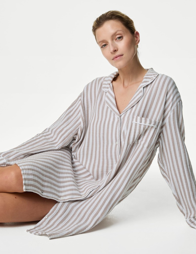 Cool Comfort Striped Nightshirt