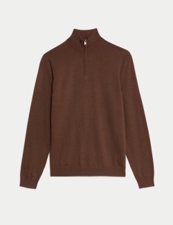 Merino Wool Rich with Silk Zip Up Jumper