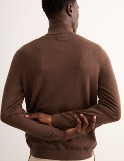 Merino Wool Rich with Silk Zip Up Jumper