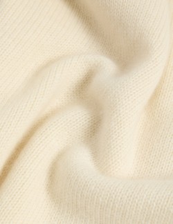 Pure Undyed Cashmere Roll Neck Jumper