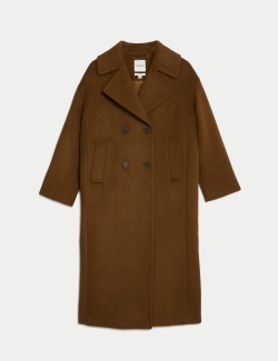 Pure Wool Double Breasted Cocoon Coat