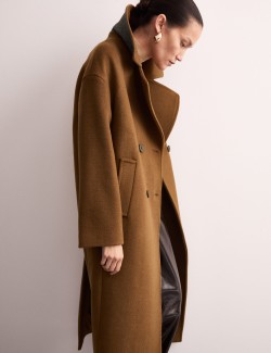 Pure Wool Double Breasted Cocoon Coat