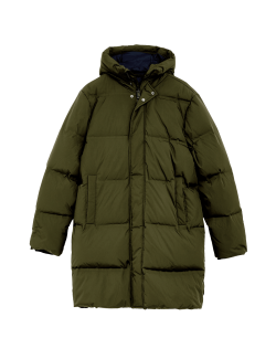 Feather and Down Hooded Puffer Jacket with Stormwear™