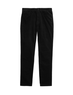 Slim Fit Diagonal Corduroy 5 Pocket Trousers