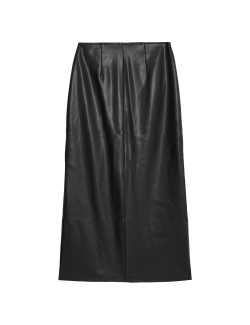 Leather Look Midaxi Pencil Skirt