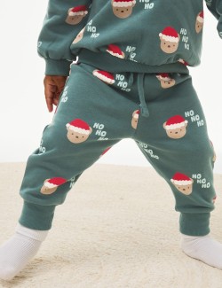 2pc Cotton Rich Santa Bear Sweat Outfit (0-3 Yrs)